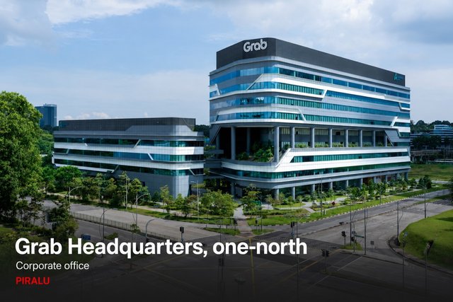 The Grab headquarters campus at one-north, Singapore, served by Kingspan PIRALU ductwork.